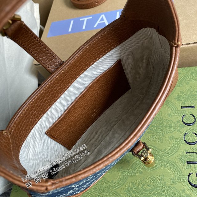 Gucci2021新顏色女包 古馳復古牛仔布包 Gucci丹寧系列腋下包 637092  ydg3195